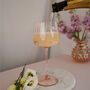 Pink Handblown Ripple Wine Glass, thumbnail 3 of 3