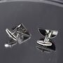 Architect Engineer Cufflinks Set 316 L Stainless Steel Ruler And Protractor Design Gift, thumbnail 4 of 5