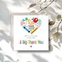 Personalised Thank You Teacher Card,Key Worker Appreciation End Of Term Gift, Apple Design, thumbnail 1 of 2