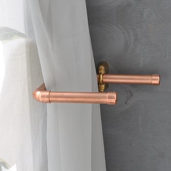 Set Of Industrial Copper Curtain Tie Backs, 2 of 4