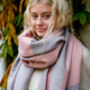 Personalised Burnt Orange To Grey Cashmere Blend Scarf, thumbnail 3 of 4