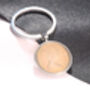 1976 50th Birthday Decimal One Penny Coin Keyring, thumbnail 1 of 5
