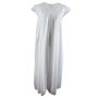 Ladies White Cotton Lace Panel Nightdress 'Valerie', thumbnail 6 of 6