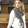 Personalised /Monogrammed Grey Pom Pom Scarf, thumbnail 3 of 6