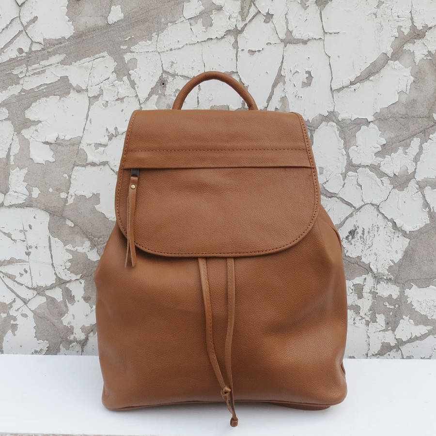 leather bata large backpack by aura que | notonthehighstreet.com