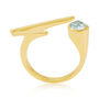 Gold Vermeil Ring With Blue Topaz Roxanne, thumbnail 3 of 4