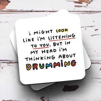 Personalised Mug 'Thinking About Drumming', 3 of 3