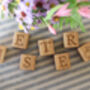 Personalised Wooden Baby Name Blocks| Six Blocks Minimum, thumbnail 1 of 12