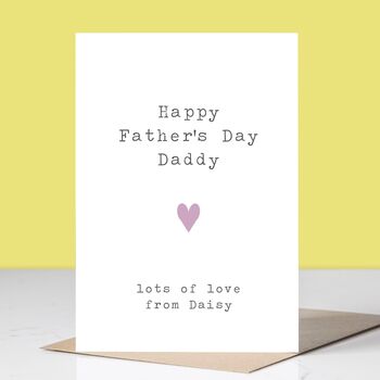 Happy Father's Day Personalised Heart Card, 4 of 7