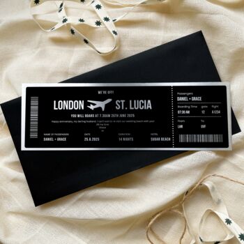Gold Or Silver Personalised Boarding Pass, 4 of 4