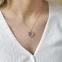 40th Birthday Crystal Heart Pendant Necklace Gift For Her, thumbnail 4 of 7