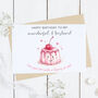 Personalised Happy Birthday Husband Cherry Card, thumbnail 1 of 2
