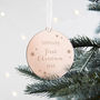 Baby's First Christmas Personalised Gold Bauble, thumbnail 1 of 4