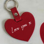Special Message Heart Leather Keyring, thumbnail 4 of 4