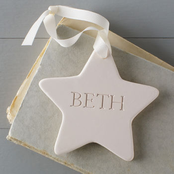Baby's First Engraved Ceramic Star, 2 of 3