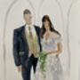 Personalised Bride And Groom Portrait In Watercolour, thumbnail 4 of 7