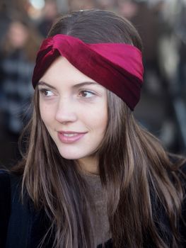 Adjustable Burgundy Twist Turban Velvet Headband, 2 of 3