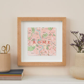 Personalised Rome Map Print Wall Art, 3 of 5