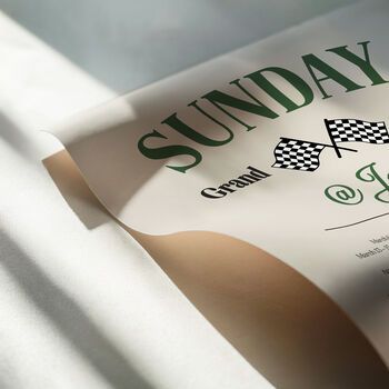 Personalised F1 2026 Fixtures Print Formula One Gift, 9 of 12