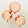 Rose Gold Round Orb Balloons Three Pack, thumbnail 1 of 2