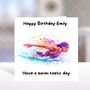 Swimmer Birthday Card, thumbnail 6 of 6