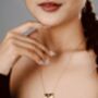 Lotus And Om Engraved In Envelop Pendant Necklace, thumbnail 7 of 9