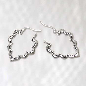 Sterling Silver Casablanca Hoops, 3 of 9