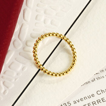 18k Gold Vermeil Plated Bobble Ring, 2 of 7
