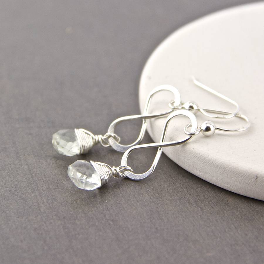 eternity sterling silver birthstone earrings by gaamaa ...