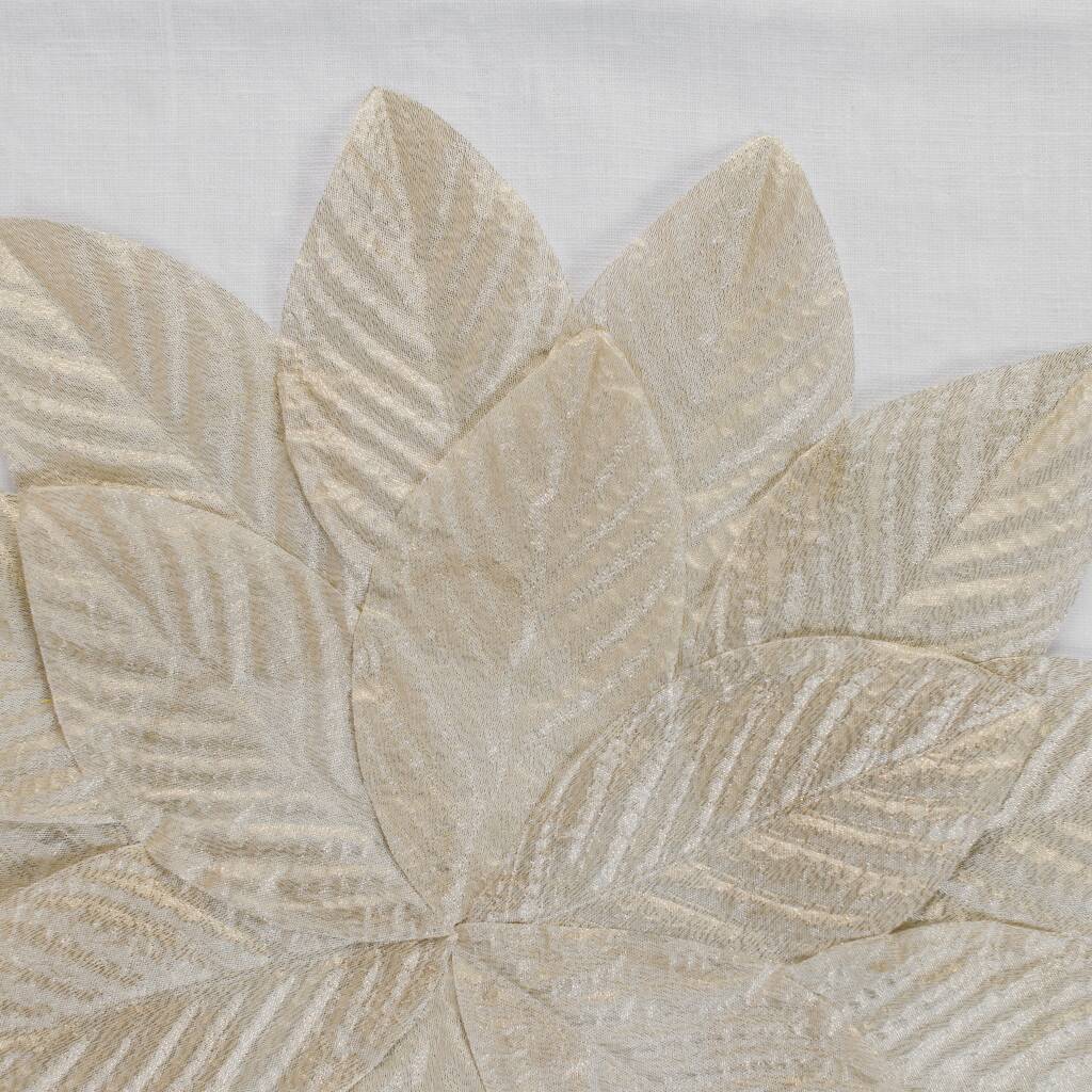Set Of Four Champagne Gold Leaf Placemats By Truffle Tablescapes