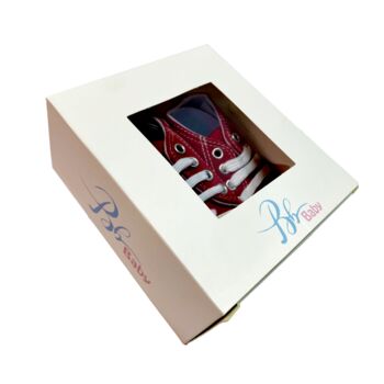 Cute Converse Style Baby Shoes In A Gift Box, Perfect Gift For Baby Or First Walkers, 11 of 12