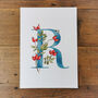 R Is For Rosehips Initial Print, Personalised, thumbnail 4 of 10