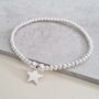 Sterling Silver Bracelet With Silver Star Charm, thumbnail 1 of 5