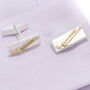 Golf Cufflinks In Solid Silver And Gold, thumbnail 1 of 2