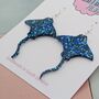 Sting Ray Glitter Resin Earrings, thumbnail 4 of 4