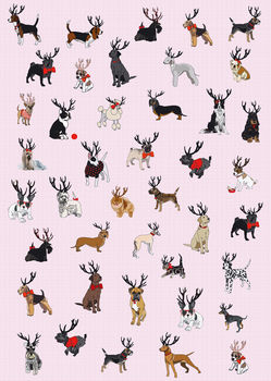 Three Sheets Of Dogs Gingham Wrapping Paper, 4 of 4