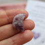 Calming Lepidolite Moon Crystal With Gift Bag, thumbnail 1 of 5