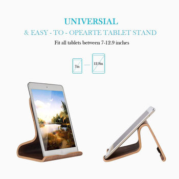 Desktop Wood Stand Holder Dock For Tablet, 3 of 4