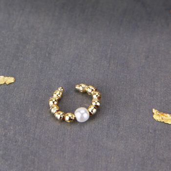 Pearl And Ball Ear Cuff Earring, 4 of 9
