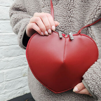 Red Heart Shoulder Handbag, 2 of 6