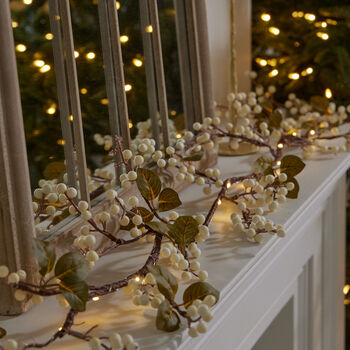 Winter Berries LED Staircase Garland, 2 of 5