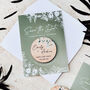 Save The Dates Magnet Sage Green Wedding Cards, thumbnail 1 of 10