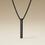Black Personalised Bar Necklace, thumbnail 1 of 8