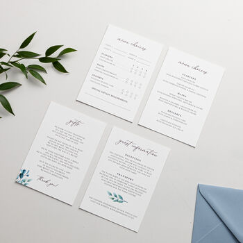 Blue Eucalyptus Wedding Invitation Suite, 3 of 7