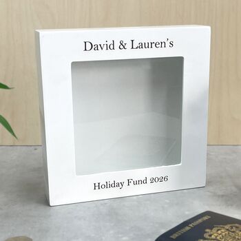Personalised Box Frame Money Box, 2 of 9