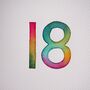 Handmade 18th Birthday Rainbow Watercolour Card, thumbnail 3 of 6