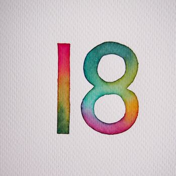 Handmade 18th Birthday Rainbow Watercolour Card, 3 of 6