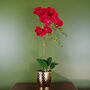 Red Orchid Artificial Leopard Gold 50cm Real Touch, thumbnail 1 of 3