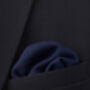 Wedding Handmade Polyester Knitted Pocket Square In Navy Blue, thumbnail 3 of 12