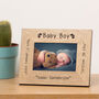 Personalised New Baby Boy Wooden Picture Frame, thumbnail 1 of 2